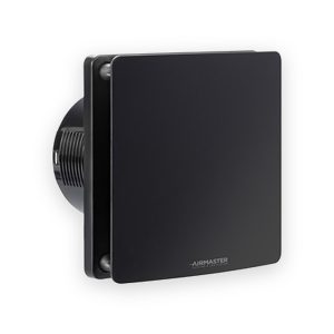 4" Decorative Extractor Fan with Timer & Humidistat Panel - Matt Black
