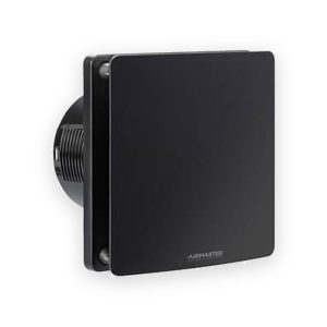 4" Decorative Extractor Fan with Timer Panel & Humidistat - Matt Black