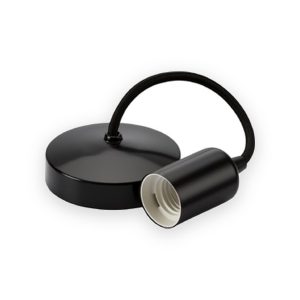 6" E27 Contemporary Pendant Set - Matt Black