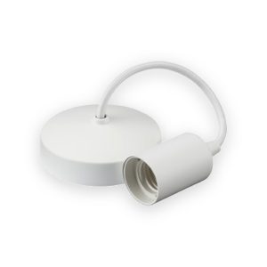 6" E27 Contemporary Pendant Set - Matt White