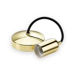 6" E27 Contemporary Pendant Set - Polished Brass