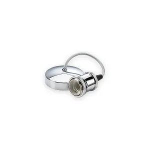 Knightsbridge 8271PC polished chrome E27 vintage pendant set with braided flex