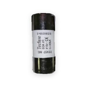 Techfuse cylindrical house-service fuse with black end caps and original 60A printed label