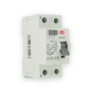 DGUK RCD63 63A 30mA residual current device with test button