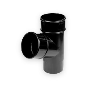 68mm Half Round Guttering Branch 112.5°- Black