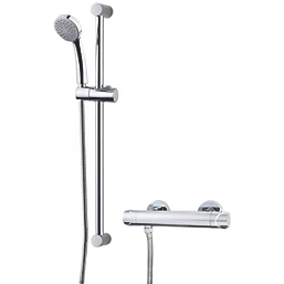 Barco Swirl CoolTouch Rear-Fed Exposed Chrome Thermostatic Mixer Shower