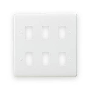 6G Curved Edge Grid Faceplate - CUG6