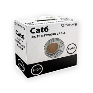 Mercury 808.030UK grey Cat6 U UTP network cable 100m dispensing box with carry handle