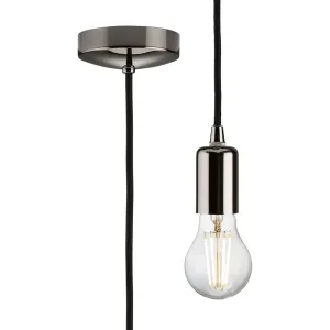 1.8m E27 Contemporary Pendant Set - Black Nickel