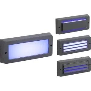 230V IP65 5W Blue LED Surface Mount Brick light - Grey