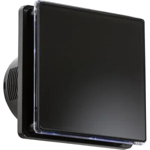 Knightsbridge 100mm/4 inch LED Backlit Extractor Fan with Overrun Timer - Black
