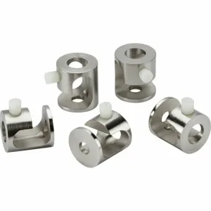 Pendant Ceiling Hooks - Brushed Chrome – Pack of 5