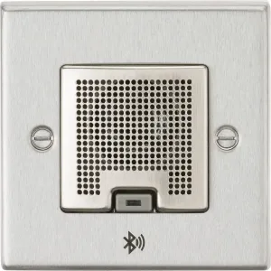 3W RMS Bluetooth Speaker Outlet - Brushed Chrome