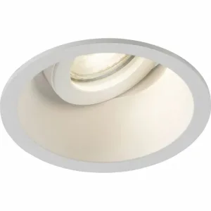 Knightsbridge Dipa Single Tilt Round Anti-Glare Downlight White