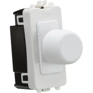 Knightsbridge 2-way 10-200W (10-100W LED) Trailing Edge Dimmer Module - Matt White