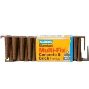 Plasplug Heavy Duty Multi - Fix Concrete & Brick Fixings 6mm