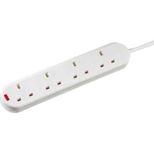13A 4G 2m Extension Lead with Neon