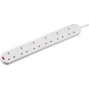 13A 6G 2m Extension Lead with Neon