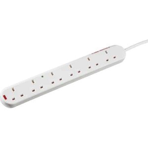 13A 6G 2m Surge Protected Extension Lead with Neon