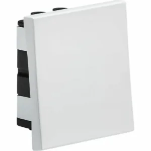 20AX 1G 2-Way Modular Wide Rocker Switch (50x50mm) - White