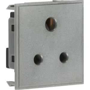 Knightsbridge 5A Unswitched Round Socket Module 50 x 50mm - Grey