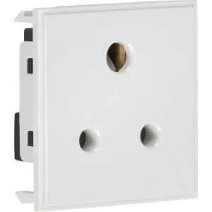 Knightsbridge 5A Unswitched Round Socket Module 50 x 50mm - White