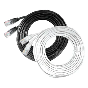 System Q RJ45 Straight Patch Lead Black - 20m
