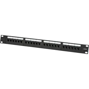 19 inch 1U UTP CAT6 24-Port Patch Panel
