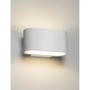 230V G9 40W Curved Up And Down Plaster Wall Light 180mm