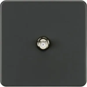 Knightsbridge SAT TV Outlet (Non-Isolated) - Anthracite