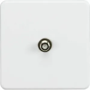 Knightsbridge SAT TV outlet (Non-Isolated) - Matt white