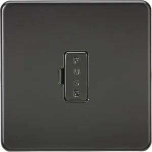 Knightsbridge 13A Fused Spur Unit - Matt Black