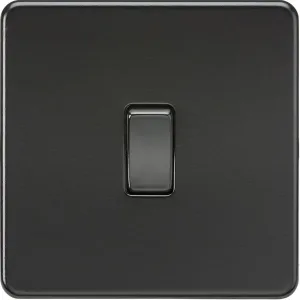 Knightsbridge 20A 1G DP Switch - Matt Black