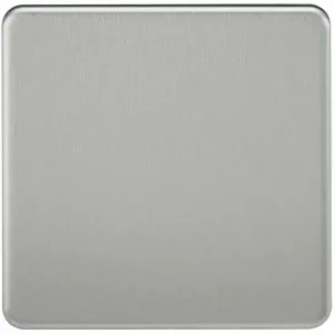 McAlpine 1G Blanking Plate - Brushed Chrome