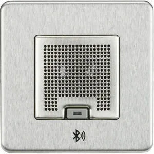 Knightsbridge Screwless 3W RMS Bluetooth Speaker Outlet - Brushed Chrome