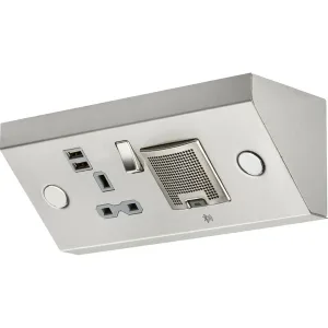 13A 1G Mounting Switched Socket With Dual USB Charger (2.4A) And 3W RMS Bluetooth Speaker