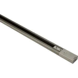 Knightsbridge 230V 10A Single Circuit Track Satin Nickel 1 Metre