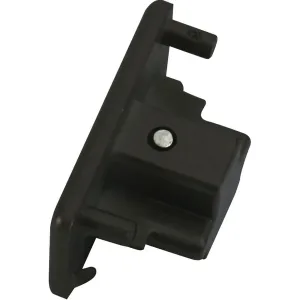 230V Single Circuit Track Dead End Cap - Black