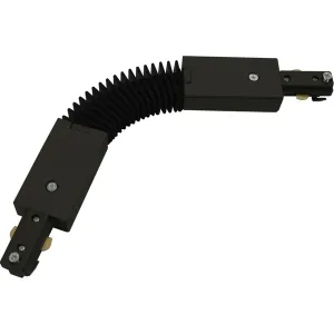 230V Single Circuit Track Flexible Connector - Black