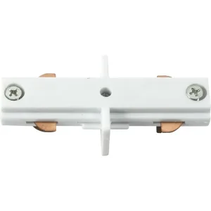 230V Track In-line Connector - White
