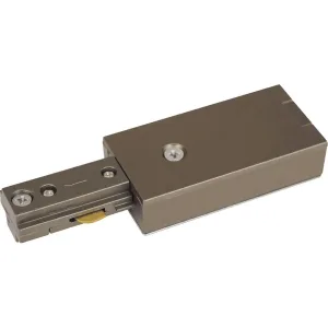 230V Single Circuit Track Power Feed - Satin Nickel