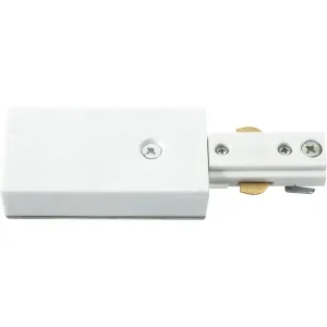 230V Single Circuit Track Power Feed - White