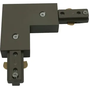 230V Track L Right Angle Connector - Satin Nickel
