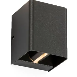 230V IP65 2 x 6W LED Adjustable Up And Down Wall Light Anthracite - 3000K