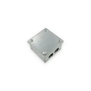 Galvanised adaptable box with knockouts 75 x 75 x 37.5mm