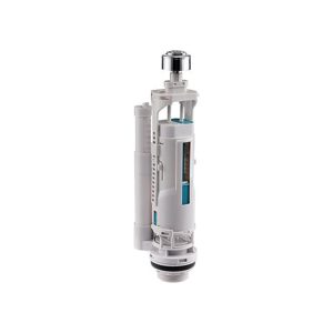 Adjustable Toilet Dual Flush Valve with Push Rod Push Button Toilet Flush System Replacement Universal WRAS Approved 1½" or 2"