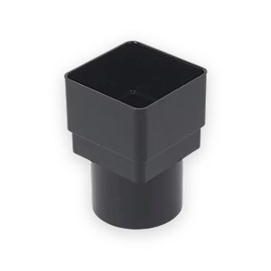 ADS2 68mm Guttering Square/Round Down Pipe Adaptor- Black