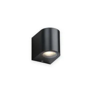 ALANA - 230V IP65 GU10 Polycarbonate Single Wall Light - Black