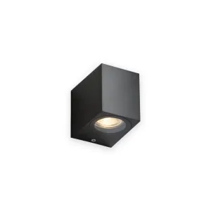 ALANA - 230V IP65 GU10 Polycarbonate Single Wall Light - Black