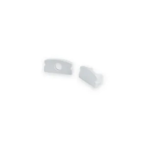 Aluminium Surface Mount Profile End Caps - White